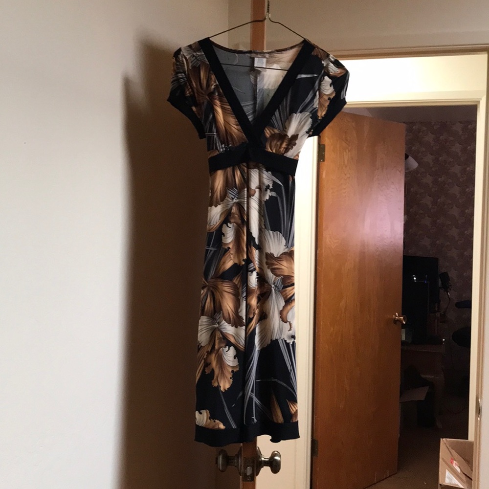 Neutral floral dress